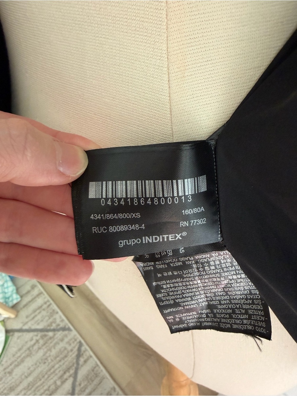 ZARA Black Faux Leather Oversized Bomber Jacket XS - Picture 6 of 6